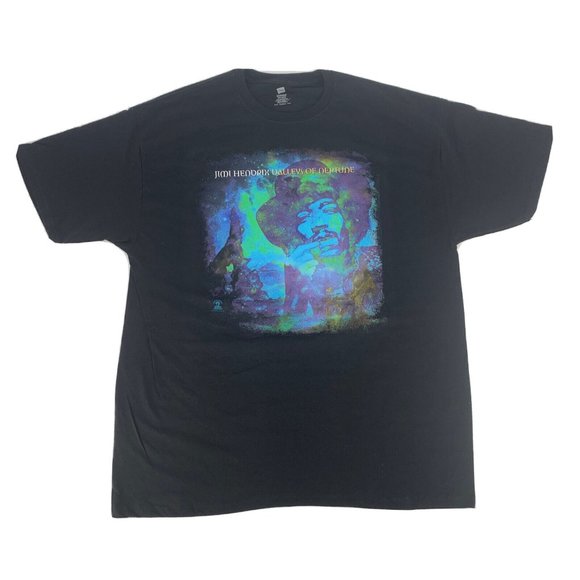 Men's Jimi‎ Hendrix Valleys Of Neptune Cover Art SS T-Shirt Black 2XL NOS - Picture 1 of 4